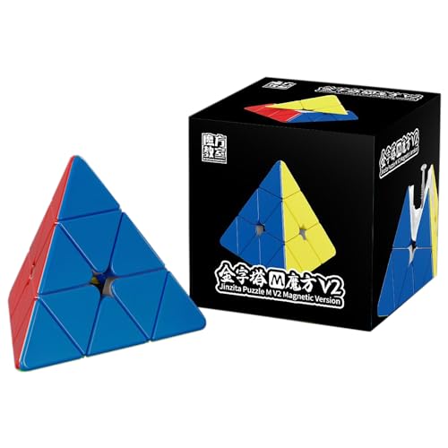 Oostifun Gobus MOFANGJIAOSHI MoYu Meilong 3x3 Pyramid Pyraminx V2M Twisty Puzzle Cube Brain Teaser jinzita Stickerless V2 M Version von Oostifun