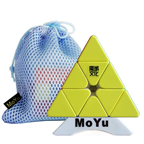 FunnyGoo MoYu WeiLong M Version 3x3 Pyraminx M Triangle Pyramid magische Puzzlewürfel M wei Long Jinzita Puzzle 3D Duales Anpassungssystem Cube Multicolour Cube Stand und Cube Bag von Oostifun