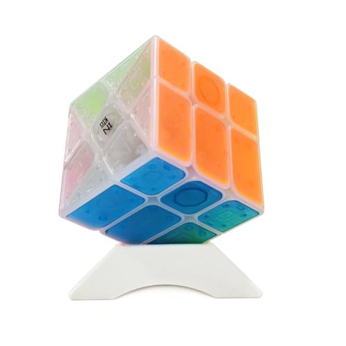 Oostifun ICY Amber Cube Windmühle 2x3 Würfel Rad Fenghuolun 2x3x3 Twisty Puzzle Unregelmäßige Glatte Cube Puzzles Gehirn Teaser Puzzle mit einem Würfel Stativ (ICY Amber Color) von Oostifun