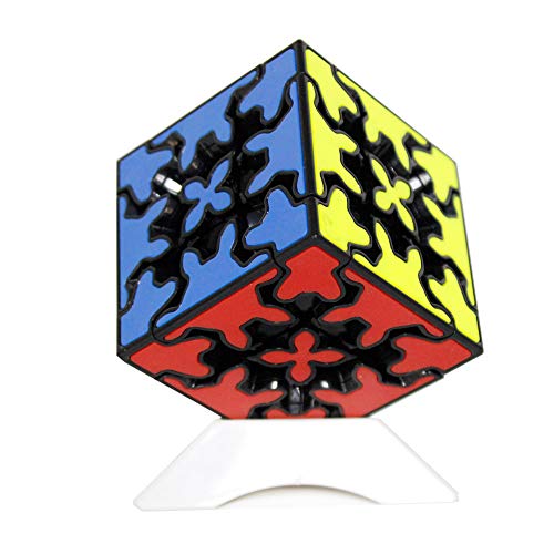 Oostifun MO FANG GE Zahnradwürfel 3x3x3 Puzzle Cube 3D Würfel Glattes Twist Puzzle Mit Einem Würfelstativ (Schwarz) von Oostifun
