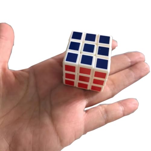 Oostifun Mini Würfel 3x3x3 Würfel 3x3 30mm Magic Puzzle Würfel Weiß mit mehrfarbigen Aufklebern zusammengebaut von Oostifun