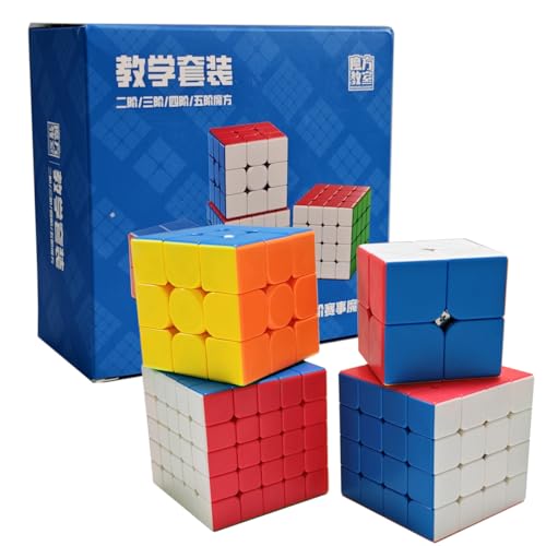 Oostifun MoYu Bundle von 2345 WCA Lehr- und Wettkampfwürfel Kombination: 2x2 3x3 4x4 5x5 Speed Cube Puzzle Cube Set Sammlung Set Multicolor Stickerless Oostifun MoYu Bundle von 2345 WCA Lehr- und Wettkampfwürfel Kombination: 2x2 3x3 4x4 5x5 Speed Cube Puzzle Cube Set Sammlung Set Multicolor Stickerless von Oostifun