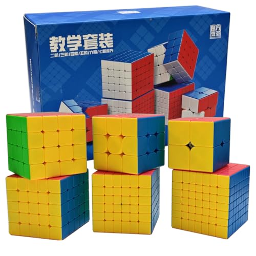 Oostifun MoYu Bundle von 234567 WCA Lehre und Wettbewerb Würfel Kombination: 2x2 3x3 4x4 5x5 6x6 7x7 Speed Cube Puzzle Cube Set Sammlung Set Mehrfarbig Multicolor Stickerless Oostifun MoYu Bundle von 234567 WCA Lehre und Wettbewerb Würfel Kombination: 2x2 3x3 4x4 5x5 6x6 7x7 Speed Cube Puzzle Cube Set Sammlung Set Mehrfarbig Multicolor Stickerless von Oostifun