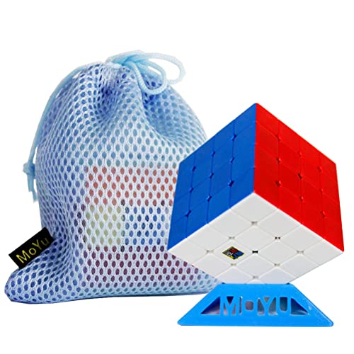 Oostifun MoYu MFJS MoFang JiaoShi Meilong M Cube 4x4 Cube Cubing Klassenzimmer Meilong 4 M 4x4x4 Smoothly Puzzle Cube Puzzle mit Einer Würfeltasche und einem Würfelstativ(Multi Color) von Oostifun