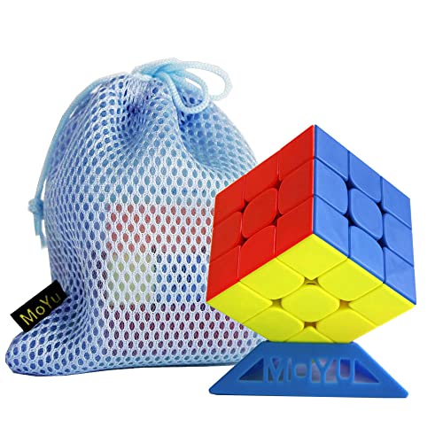 Oostifun OJIN MoYu MoFang JiaoShi 2021 RS3M 3x3x3 MagLev Version Cube Cubing Classroom 2021 MF3RS3M 3X3 MF3 RS3 M V3 Würfelpuzzle mit einem Würfelstativ und Einer Würfeltasche von Oostifun