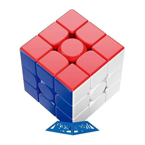 Oostifun MoYu MoFang JiaoShi Big Size 9CM 3x3x3 Plus Big Cube Puzzle Aufkleber-glattes Puzzle mit Würfelständer (Multi Color) von Oostifun