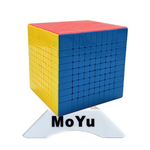 Oostifun MoYu MoFang JiaoShi Meilong 10 Würfel 10x10x10 Cubing Klassenzimmer Meilong 10x10 zehn Schichten Mehrfarbiges Würfelpuzzle mit Würfeltasche und einem Würfelstativ von Oostifun