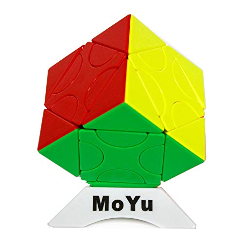 Oostifun MoYu MoFang JiaoShi Meilong HunYuan Schräger Würfel HunYuan Skewb Puzzles Würfel Multi Farbe mit einem Würfel Stativ (Style-1) von Oostifun