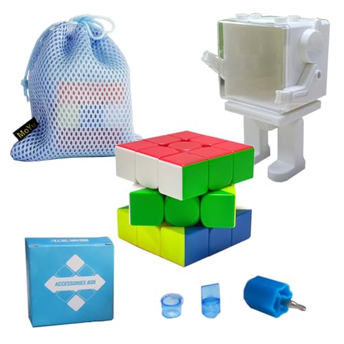 Oostifun MoYu MoFang JiaoShi RS3M V5 M M-a-g-l-e-v Kugelkern UV beschichtete Version 3x3x3 Cubing Classroom 3x3 Cube Puzzle mit einem Würfel Roboter Display Box (Multi Color) von Oostifun