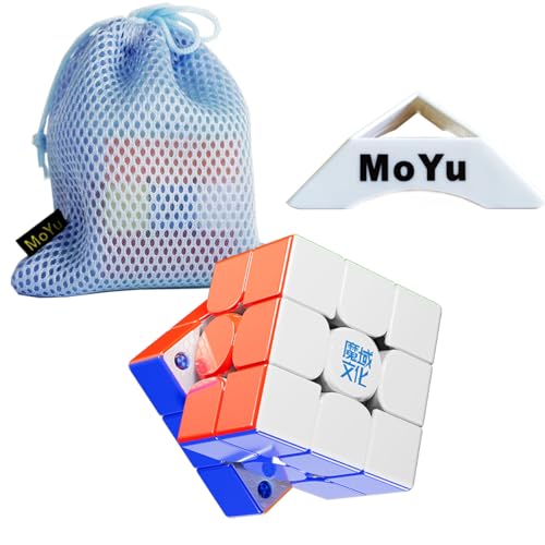 Oostifun MoYu WEILONG V11 M 20 M Kugelkern Würfel UV Coated Edition Positionierung 3.0 3x3 M Würfel 8 Ebenen M Levitation Elastizität Puzzles mit Kleiner Tasche und einem Stativ (Multicolor) von Oostifun