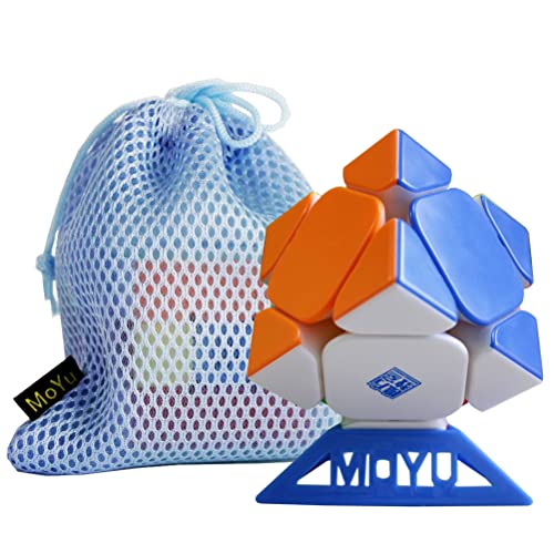 Oostifun OJIN MoYu MOFANGJIAOSHI Cubing Classroom MFJS MoYu RS Skewb M Würfelpuzzle mit dualem Anpassungssystem mit Einer Würfeltasche und einem Würfelstativ(Multi Color) von Oostifun