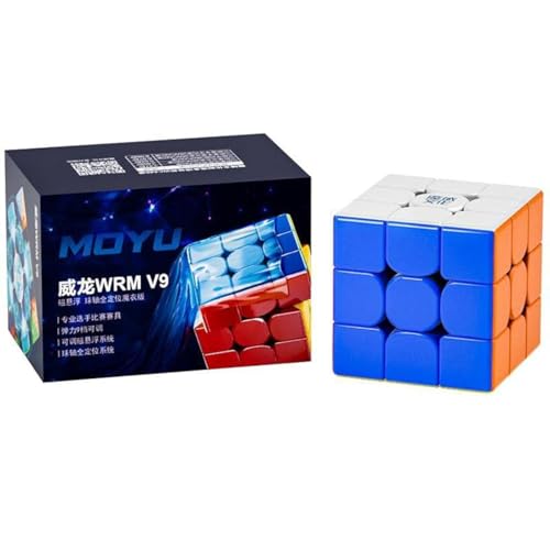 Oostifun OJIN MoYu WEILONG WRM V9 M Maglev, Kugelachse Version 3x3 M Würfel Glattes Puzzle Doppel Einstellsystem Nanosurface mit Würfeltasche und einem Würfelstativ (Multi Color) von Oostifun