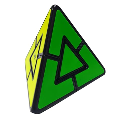 Oostifun Pyraminx Duo Unregelmäßige Pyraminx Würfel Pyramide Dreieck Vier Achsen Tetrahedron Puzzle Gehirn Teaser (Schwarz) von Oostifun