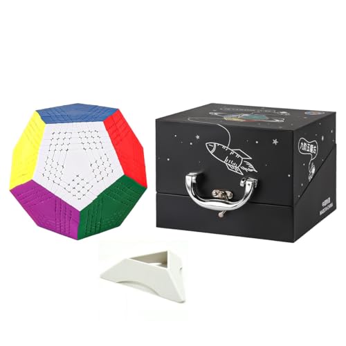 Oostifun ShengShou 9x9 Megaminx Dodekaeder 9x9x12 Gigaminx Megaminx Würfel 12 Oberflächenwürfel mit herausforderndem Schwierigkeitsgrad, mit Würfelständer, Stickerless von Oostifun