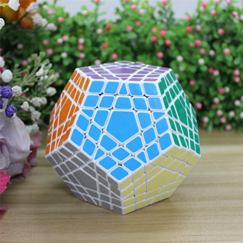 Oostifun Shengshou Gigaminx Megaminx Cube 12 Oberflächen Puzzle + EIN Stativ (weiß) von Oostifun
