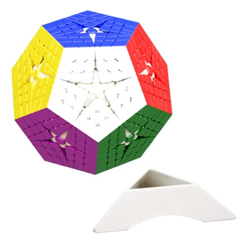 Oostifun Shengshou 6x6 Megaminx Dodekaeder 6x6x12 Würfel Gigaminx Megaminx 12 Oberfläche Glatte Twist Puzzle mit einem Würfel Stativ (Multi Farbe) von Oostifun