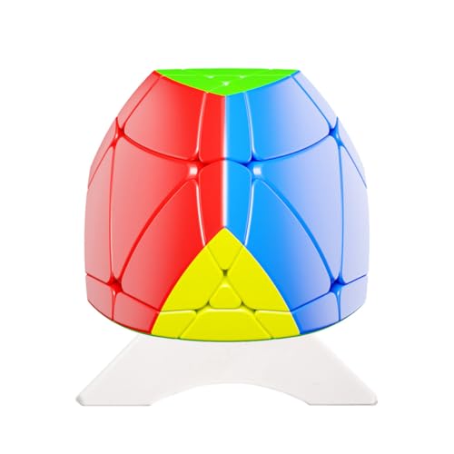 Oostifun Shengshou Drum 2-Layer Cube Zhangu Puzzle 8 Seiten Twist 2x2 Speziell geformte Octahedron Gehirn Teaser mit einem Würfel Stativ (Multicolor) von Oostifun