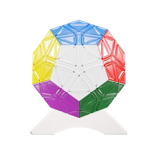 Oostifun Shengshou Hubschrauber Dodekaeder Megaminx Zhuanleng Dodekaeder Würfel Gigaminx megaminx 12 Oberfläche Glatte Twist Puzzle mit einem Würfel Stativ (Multicolor) von Oostifun