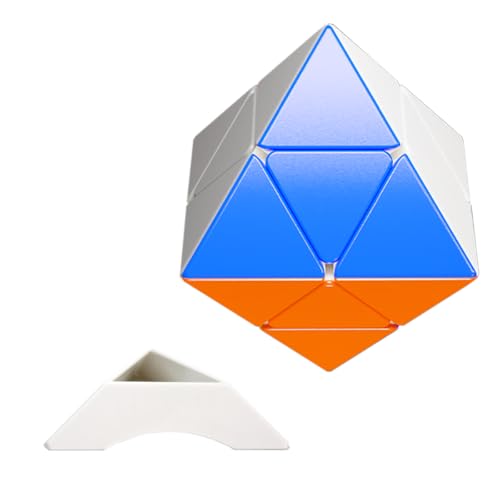 Oostifun Shengshou Two-Layer FTO Zweischichtiger FTO M Würfel 2x2 Puzzle 8 Seiten Twist Speziell geformter Oktaeder Gehirn Teaser mit einem Würfel Stativ (Mehrfarbig) von Oostifun