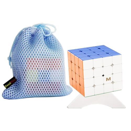 Oostifun Yongjun YJ MGC4 Elite M 4x4 Cube MGC 4 Layers 4x4x4 Puzzle UV Coated Edition mit Kleiner Tasche und einem Stativ (Multi Color) von Oostifun
