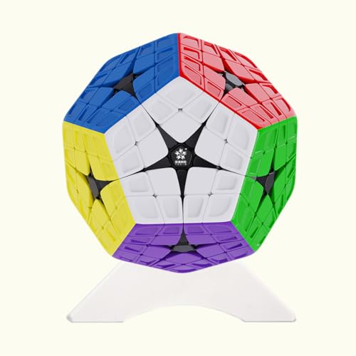 Oostifun YuXin HuangLong 4x4x12 Megaminx Dodekaeder 4x4 Vier Schichten Gigaminx megaminx Würfel 12 Oberflächenwürfel Stickerlos (M-Ausgabe) von Oostifun
