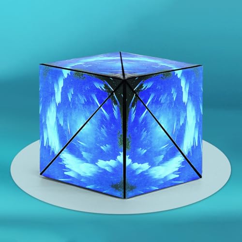 Shape Shifting Fidget Cube M Positioning Kreative 72 Formen Schreibtisch Spielzeug Sensorische Stress Relief Puzzles Weihnachten Geburtstagsgeschenke (Blau) von Oostifun