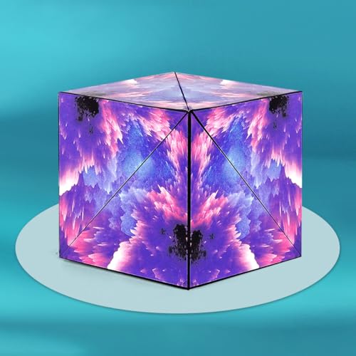 Shape Shifting Fidget Cube M Positioning Kreative 72 Formen Schreibtisch Spielzeug Sensorische Stress Relief Puzzles Weihnachten Geburtstagsgeschenke (Lila) von Oostifun