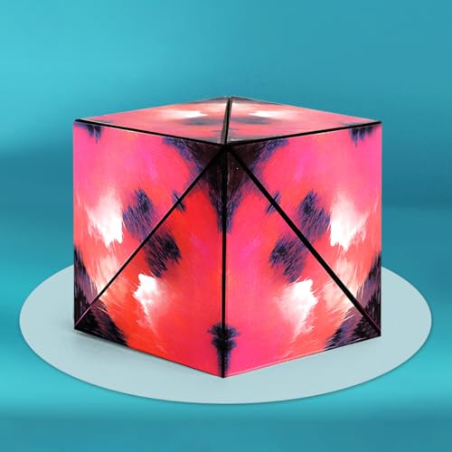 Shape Shifting Fidget Cube M Positioning Kreative 72 Formen Schreibtisch Spielzeug Sensorische Stress Relief Puzzles Weihnachten Geburtstagsgeschenke (Rot) von Oostifun