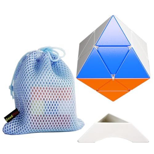 ShengShou 2x2 FTO Vier-Achsen Oktaeder Unregelmäßige Puzzle Würfel Spielzeug 3D Drehwürfel M Version Stickerless mit Display Stand Umhängetasche von Oostifun