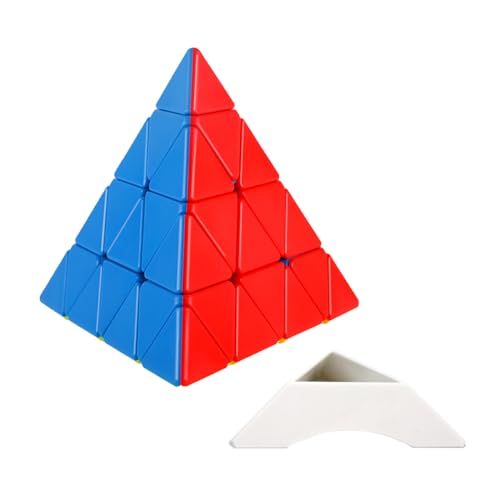 Shengshou 4x4 Pyraminx Dreieck Pyramide Magie Puzzles Würfel Twist Spielzeug Stickerless mit einem Ausstellungsstand von Oostifun
