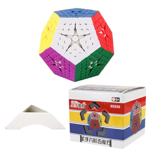 Shengshou 6x6x12 Megaminx Dodekaeder Block Puzzle 6x6 12 Oberfläche Gigaminx Twist magische Puzzles Würfel Mehrfarbiges Spielzeug mit einem Würfel Ständer, Stickerless von Oostifun