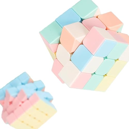 Shengshou Magic Puzzle Cube Pastell Farben, Aufkleber ohne Aufkleber, Macaron Serie Multicolor 3D Würfel Spielzeug (5.5cm 3x3x3 Cube) von Oostifun