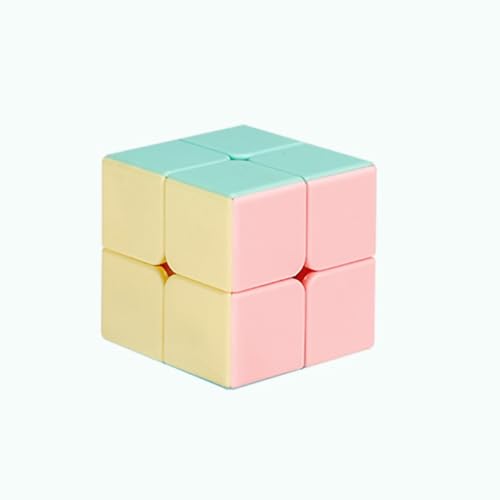 Shengshou Magic Puzzle Cube Pastell Farben, Aufkleber ohne Aufkleber, Macaron Serie Multicolor 3D Würfel Spielzeug (50mm 2x2x2 Cube) von Oostifun