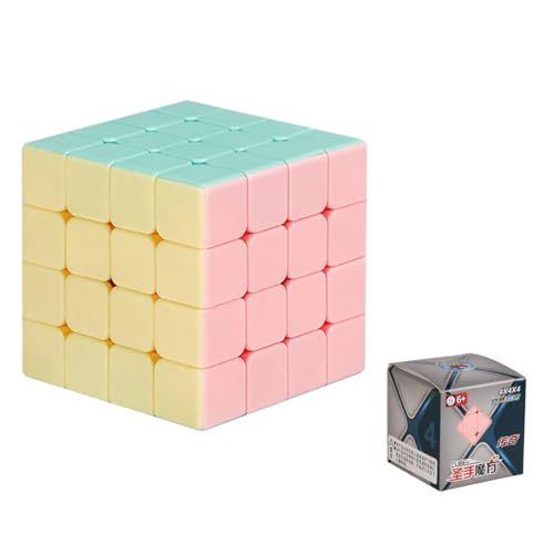 Shengshou Magic Puzzle Cube Pastell Farben, Aufkleber ohne Aufkleber, Macaron Serie Multicolor 3D Würfel Spielzeug (6.2cm 4x4x4 Cube) von Oostifun
