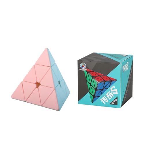 Shengshou Magic Puzzle Cube Pastell Farben, Aufkleber ohne Aufkleber, Macaron Serie Multicolor 3D Würfel Spielzeug (9.8cm Pyramide Dreieck Pyraminx Puzzle Cube) von Oostifun