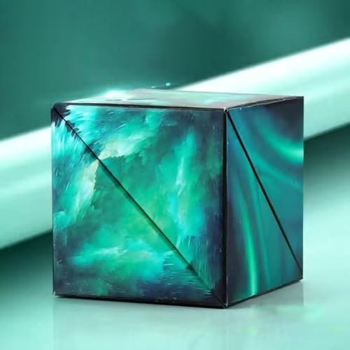 Super schöne Aurora Unendlichkeit Form Verschiebung Würfel Reise Party Füller Weihnachten Geburtstagsgeschenke Über 70 Formen drehen 3D-Puzzle (Grüne Farbe) von Oostifun