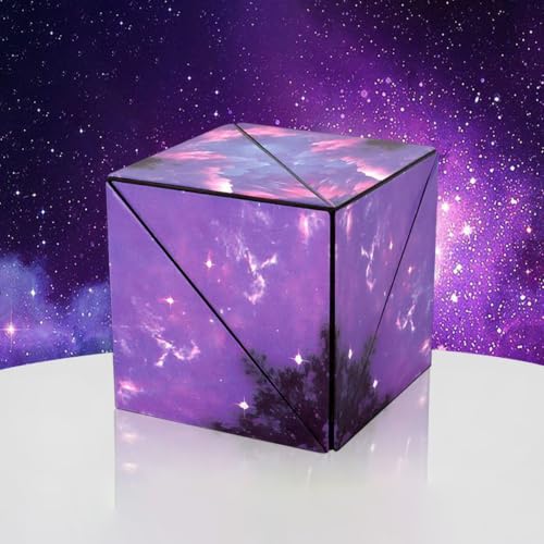 Super schöne Aurora Unendlichkeit Form Verschiebung Würfel Reise Party Füller Weihnachten Geburtstagsgeschenke Über 70 Formen drehen 3D-Puzzle (Lila Farbe) von Oostifun