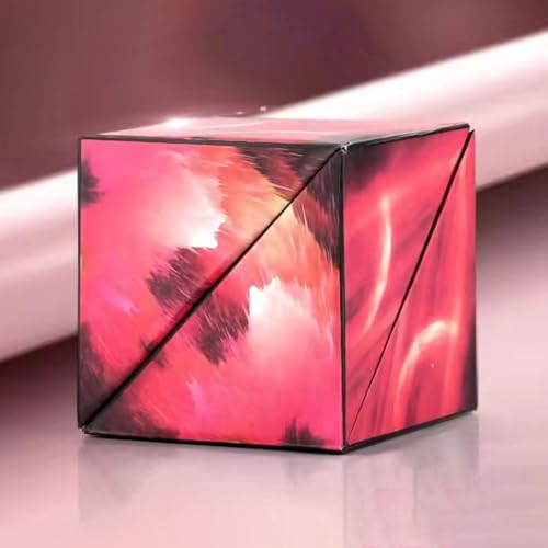 Super schöne Aurora Unendlichkeit Form Verschiebung Würfel Reise Party Füller Weihnachten Geburtstagsgeschenke Über 70 Formen drehen 3D-Puzzle (Rote Farbe) von Oostifun