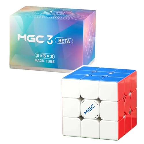 YongJun YJ MGC3 BETA 3x3x3 Magic Puzzle Würfel Glatte Puzzles YJ beta 3x3 Twsit Puzzle Brain Teasers Spielzeug Aufkleberlose Mehrfarbige Matte Oberfläche Glänzende UV beschichtete Maglev Version von Oostifun