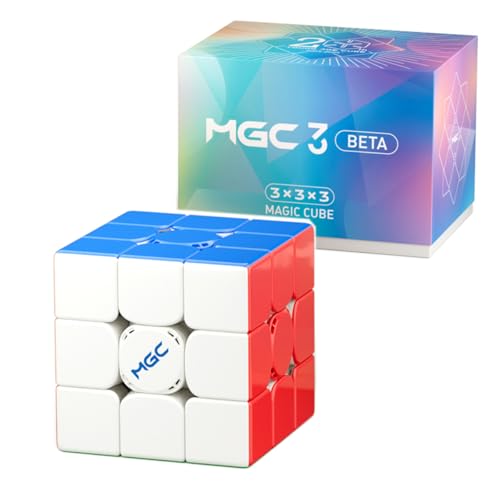 YongJun YJ MGC3 BETA 3x3x3 Magic Puzzle Würfel Glatte Puzzles YJ beta 3x3 Twsit Puzzle Brain Teasers Spielzeug Aufkleberlose Mehrfarbige Matte Oberfläche Glossy UV Coated Full M Version von Oostifun