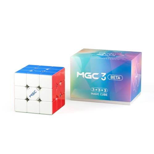 YongJun YJ MGC3 BETA 3x3x3 Magic Puzzle Würfel Glatte Puzzles YJ beta 3x3 Twsit Puzzle Brain Teasers Spielzeug Aufkleberlose Mehrfarbige Matte Oberfläche Standard M Version von Oostifun