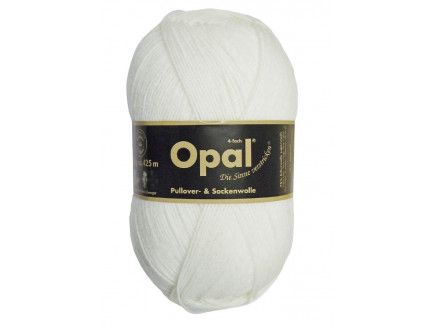 Opal Uni 4-ply Garn Unicolor 2620 Weiß von Opal