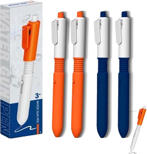 4 Stücke Spritzstifte, Witziger Wassersprühstift, 2-In-1 Wasserspeiender Beschreibbarer Stifte, Wassersprüh-Streich-Spielzeugstift, Einziehbare Kugelschreiber Mit Wassersprühfunktion 4 Stücke Spritzstifte, Witziger Wassersprühstift, 2-In-1 Wasserspeiender Beschreibbarer Stifte, Wassersprüh-Streich-Spielzeugstift, Einziehbare Kugelschreiber Mit Wassersprühfunktion von Opdestn