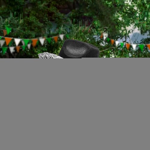 Opdestn Glitzer Kuhhut Für Frauen | Glitzer Hut,Kopfbedeckung mit Sternquasten und Sonnenschutz für Boho Hochzeit, Konzert, Country Events, Cosplay, Reisen, Farm und Foto Requisiten von Opdestn