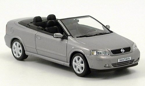 Opel Astra G Cabriolet, metallic-silber, Modellauto, Fertigmodell, I-Minichamps 1:43 von Opel