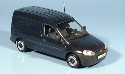 Opel Combo Van, dunkelblau, 2002, Modellauto, Fertigmodell, Minichamps 1:43 von Opel