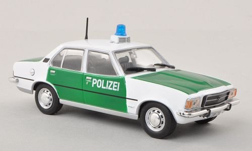 Opel Rekord D, Polizei (ohne Magazin) , 1972, Modellauto, Fertigmodell, SpecialC.-40 1:43 von Opel