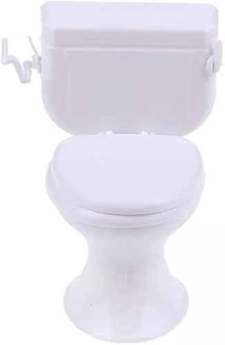 Weiße Puppenhausmöbel Modell Badezimmer Miniatur Toilette für Puppe Miniatur Badezimmer Möbel Puppenhaus Zubehör Weiße Puppenhausmöbel Modell Badezimmer Miniatur Toilette für Puppe Miniatur Badezimmer Möbel Puppenhaus Zubehör von Opemg