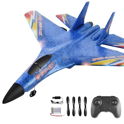 OpenRC – RC ferngesteuertes Flugzeug SU-27 – Funkgesteuertes Kampfflugzeug – Geschenkidee Spielzeug für Kinder, Jungen und Mädchen – Propeller-Akkuladegerät – Indoor Outdoor Anfänger – Lichteffekt-Seg OpenRC – RC ferngesteuertes Flugzeug SU-27 – Funkgesteuertes Kampfflugzeug – Geschenkidee Spielzeug für Kinder, Jungen und Mädchen – Propeller-Akkuladegerät – Indoor Outdoor Anfänger – Lichteffekt-Seg von OpenRC