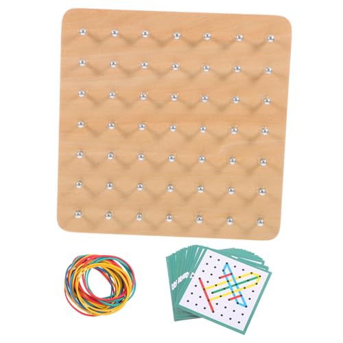 Operitacx 1 Satz Grafisches Nagelbrett Kinderspielzeug Geoboard Für Frühes Lernen Planke Mathematisches Geoboard Geometrie-lernwerkzeug Bildungsspielzeug Vorschul-geoboard Geobrett Weiß Holz von Operitacx